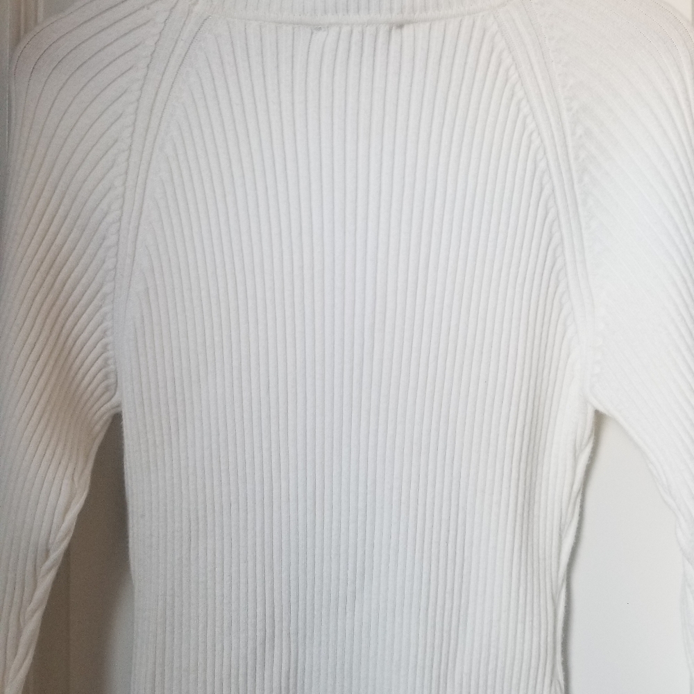 SALE ❤  Bardot Ivory Mini Ribbed Mockneck Bodycon Long Sleeve Dress - Picture 9 of 15